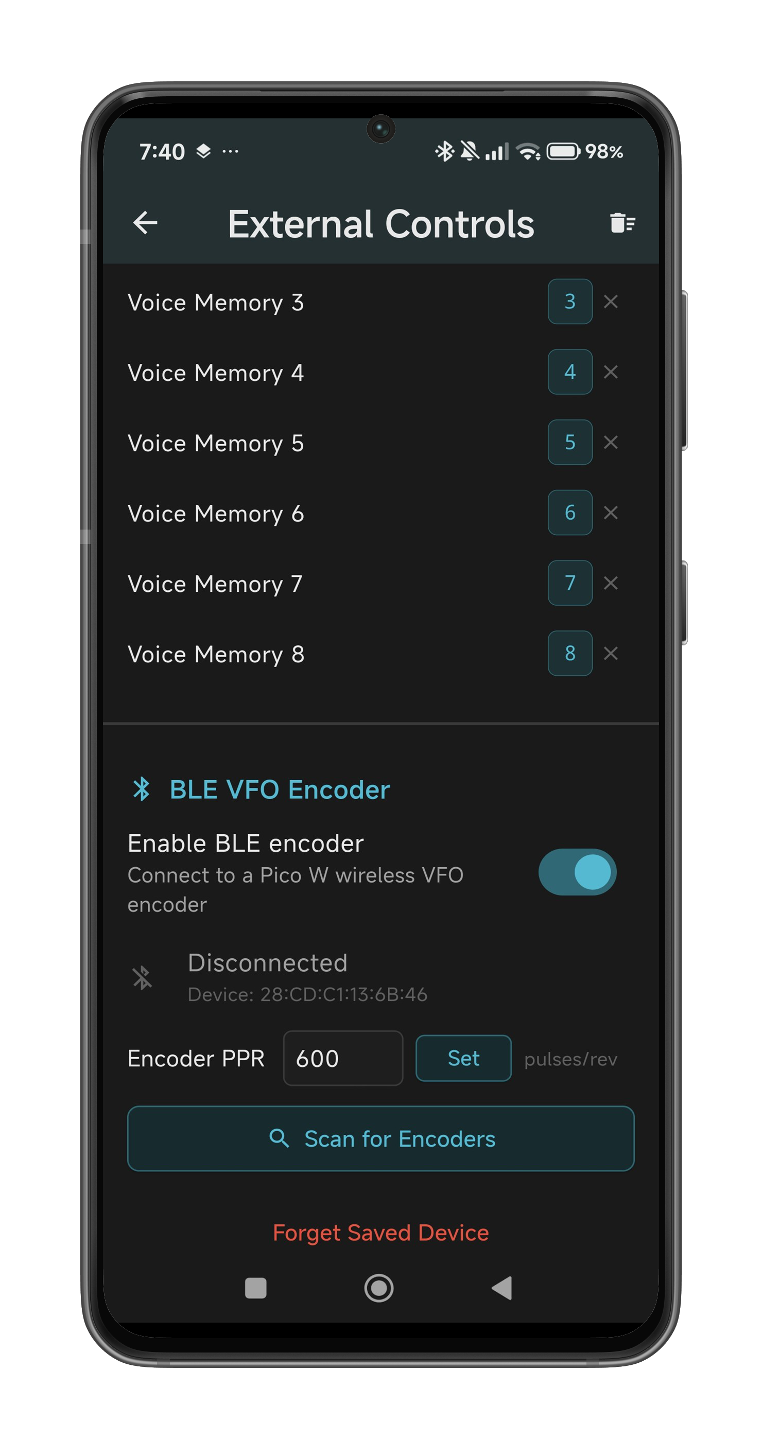 HamMixer Mobile - BLE VFO Encoder