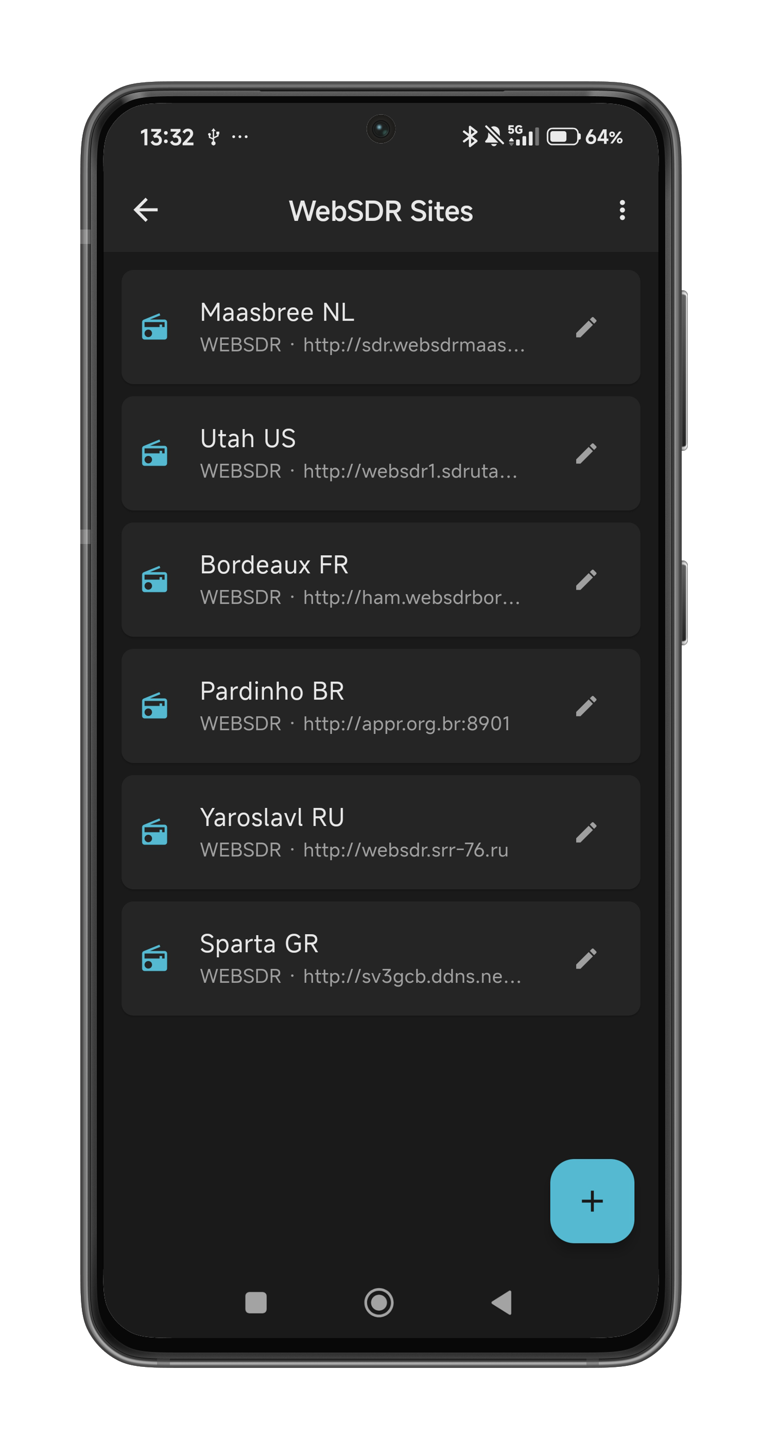 HamMixer Mobile - WebSDR Site Management