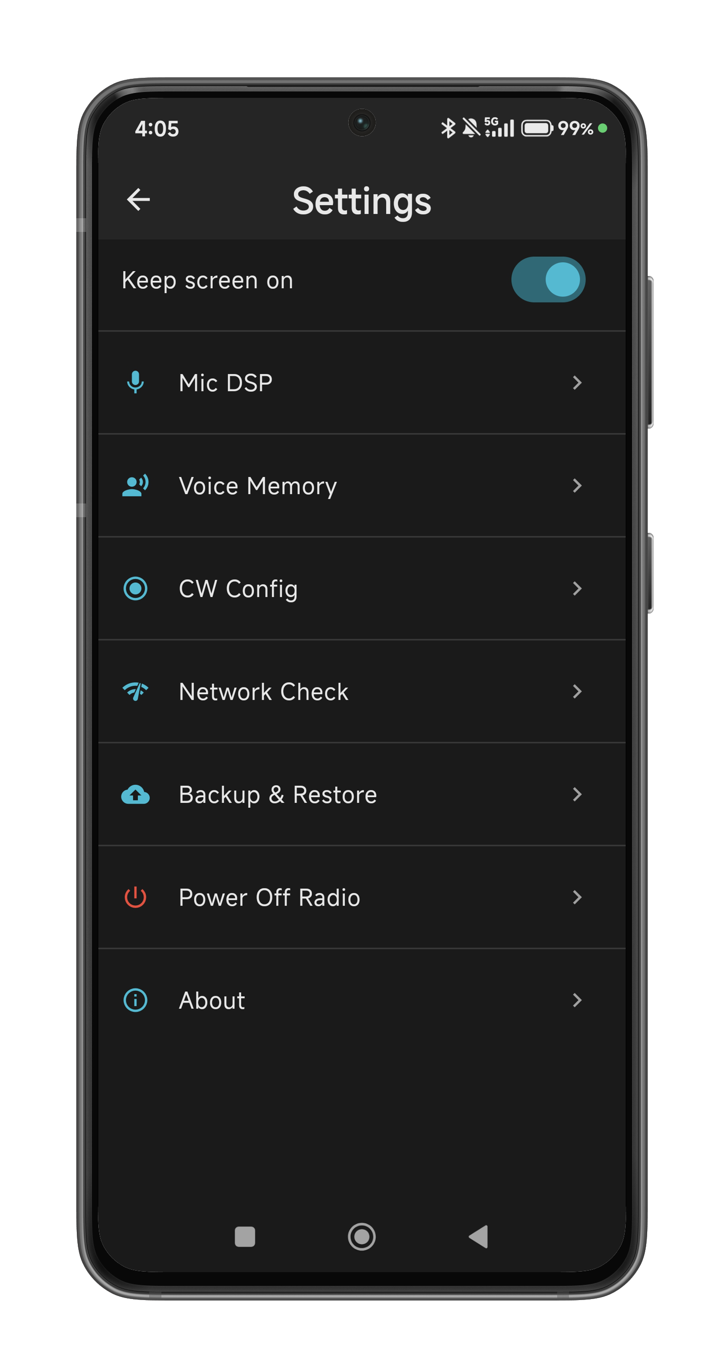 HamMixer Mobile - Settings