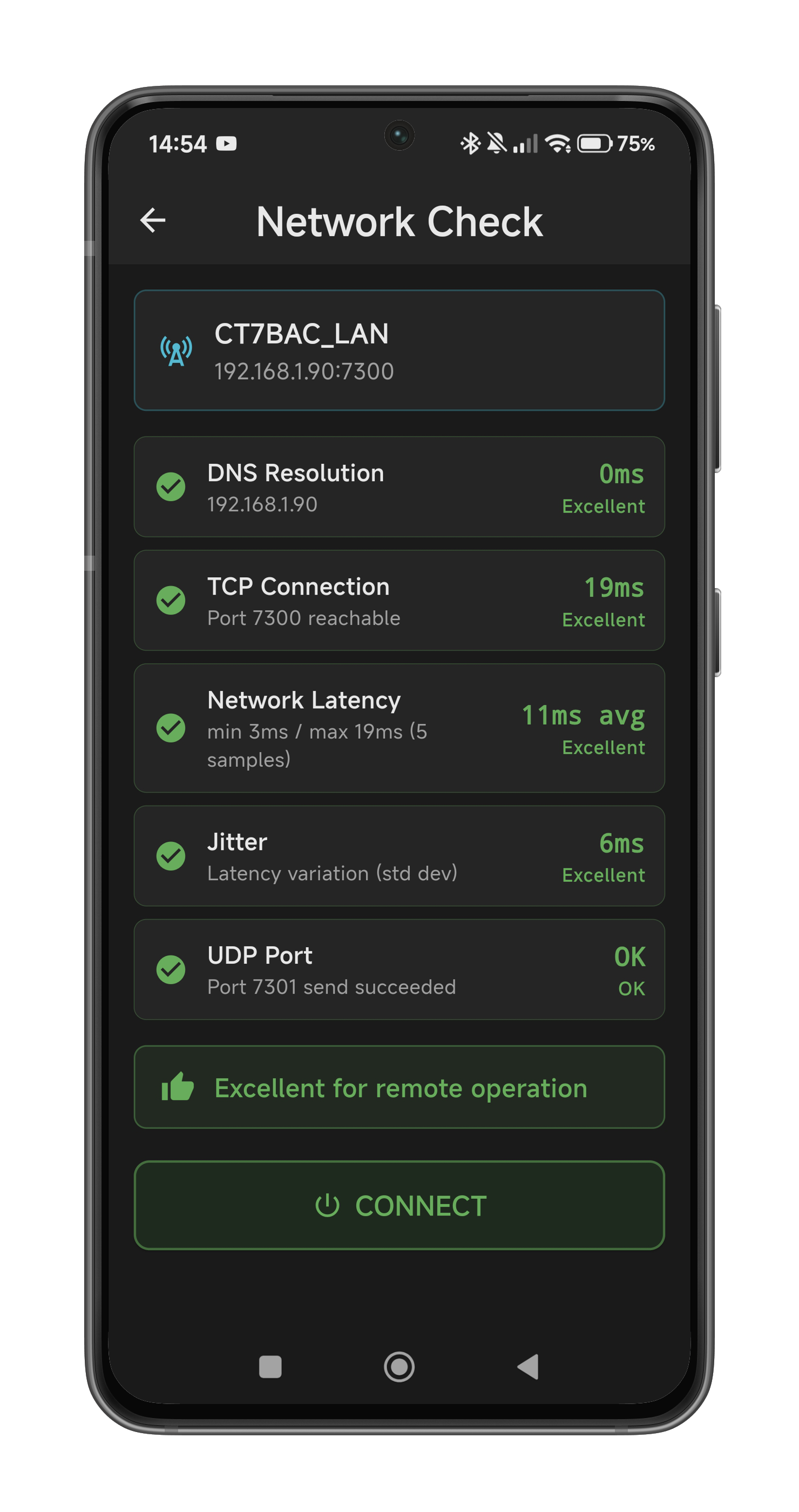 HamMixer Mobile - Network Check